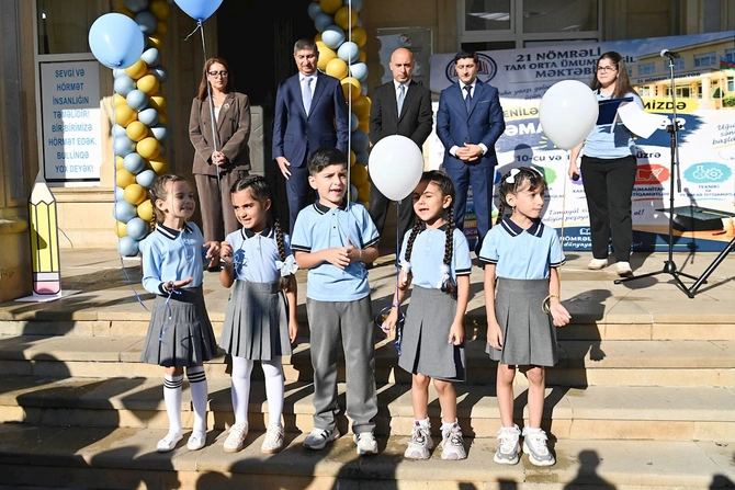 Nazir Bilik Gününü 21 nömrəli məktəbdə qeyd etdi — FOTOLAR