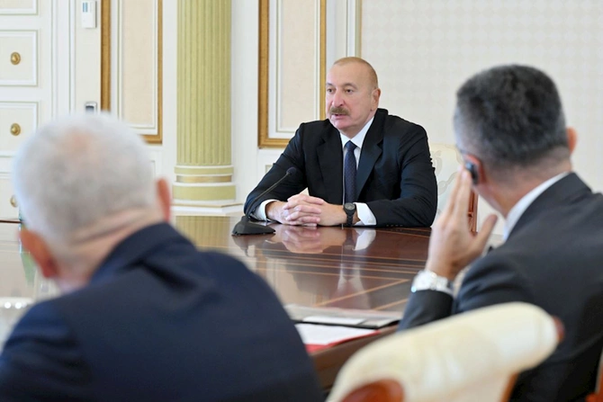 Prezident İlham Əliyev TDT-yə üzv ölkələrin təhlükəsizlik üzrə rəhbər şəxslərini qəbul edib — FOTOLAR (yenilənib)