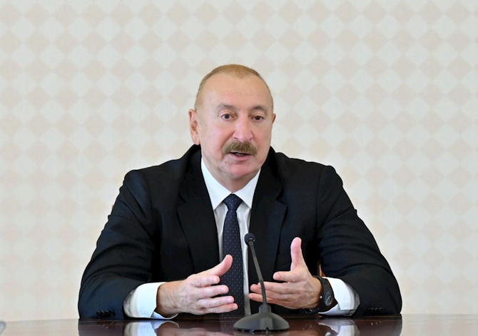 Prezident İlham Əliyev TDT-yə üzv ölkələrin təhlükəsizlik üzrə rəhbər şəxslərini qəbul edib — FOTOLAR (yenilənib)