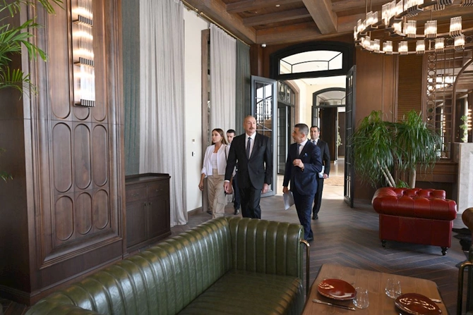 İlham Əliyev Şamaxıda Meysari Grand Hotel & SPA kompleksinin açılışını edib — FOTOLAR (YENİLƏNİB)