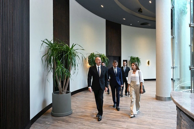 İlham Əliyev Şamaxıda Meysari Grand Hotel & SPA kompleksinin açılışını edib — FOTOLAR (YENİLƏNİB)