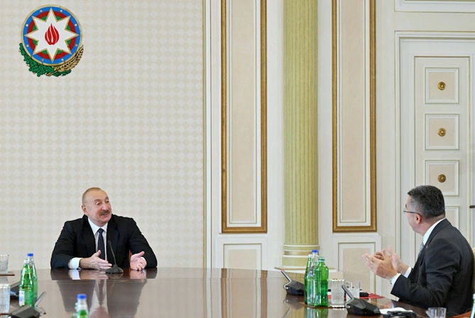 Prezident İlham Əliyev TDT-yə üzv ölkələrin təhlükəsizlik üzrə rəhbər şəxslərini qəbul edib — FOTOLAR (yenilənib)
