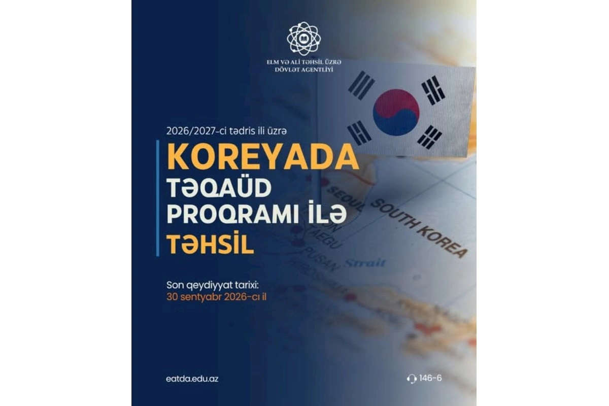 Azərbaycanlı tələbələrə Koreyada təhsil üçün təqaüd imkanı — Müraciət başladı