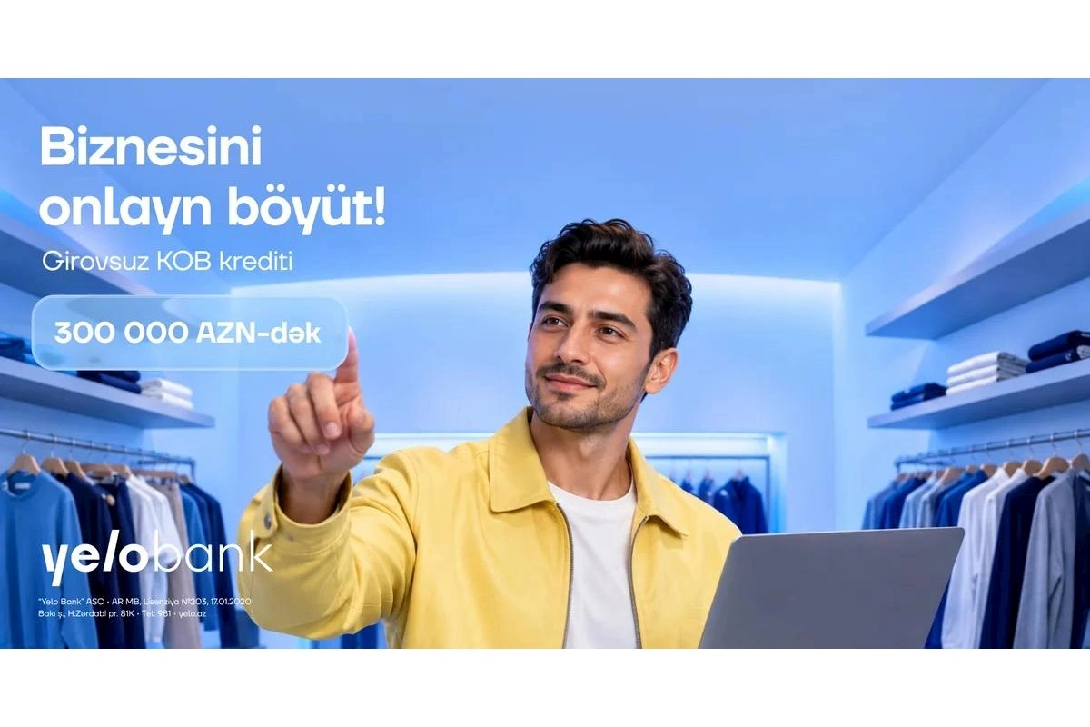 Sahibkarlar üçün: 300 000 AZN-dək girovsuz və onlayn kredit imkanı!
