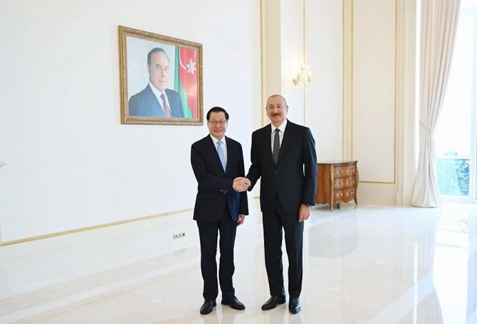 İlham Əliyev Çinin Baş prokurorunu qəbul edib — FOTOLAR