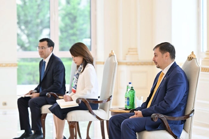 Prezident BMT-nin Azərbaycanda yeni təyin olunmuş rezident əlaqələndiricisini qəbul edib — FOTOLAR Prezident BMT-nin Azərbaycanda yeni təyin olunmuş rezident əlaqələndiricisini qəbul edib — FOTOLAR