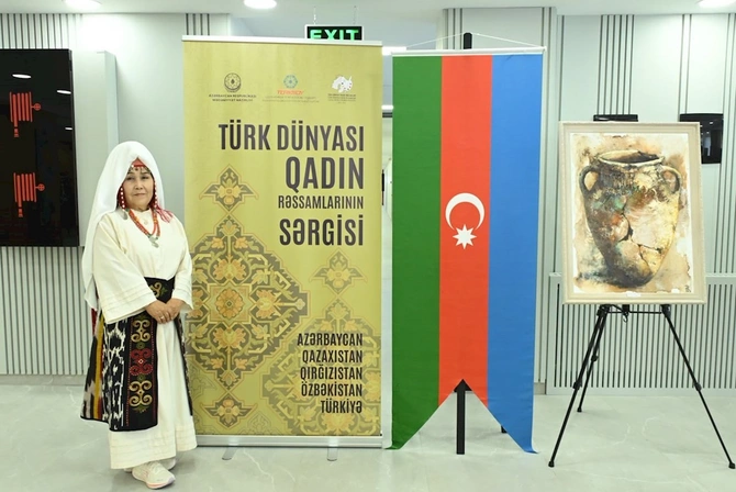 Xankəndi Şəhəri Günü çərçivəsində Türk dünyası qadın rəssamlarının sərgisi təşkil olunub — FOTOLAR