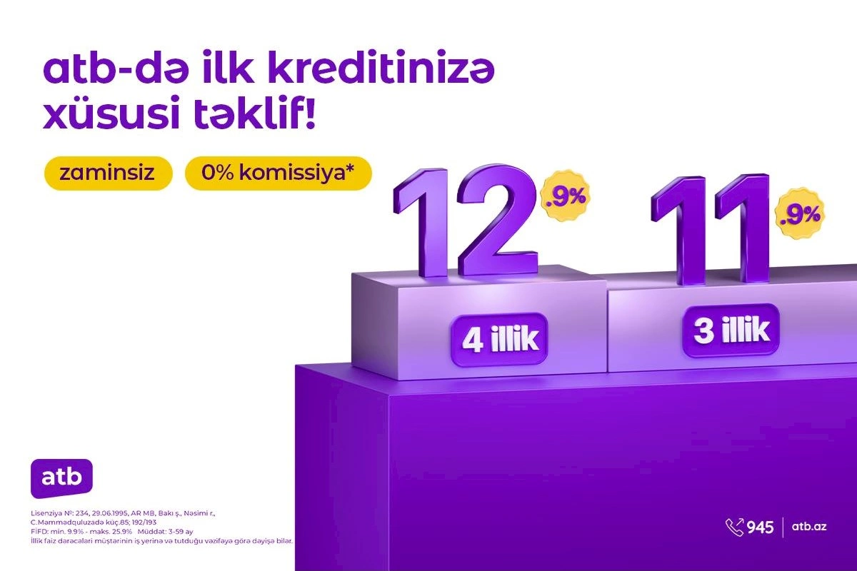 Azər Türk Bankdan yeni istehlak krediti kampaniyası