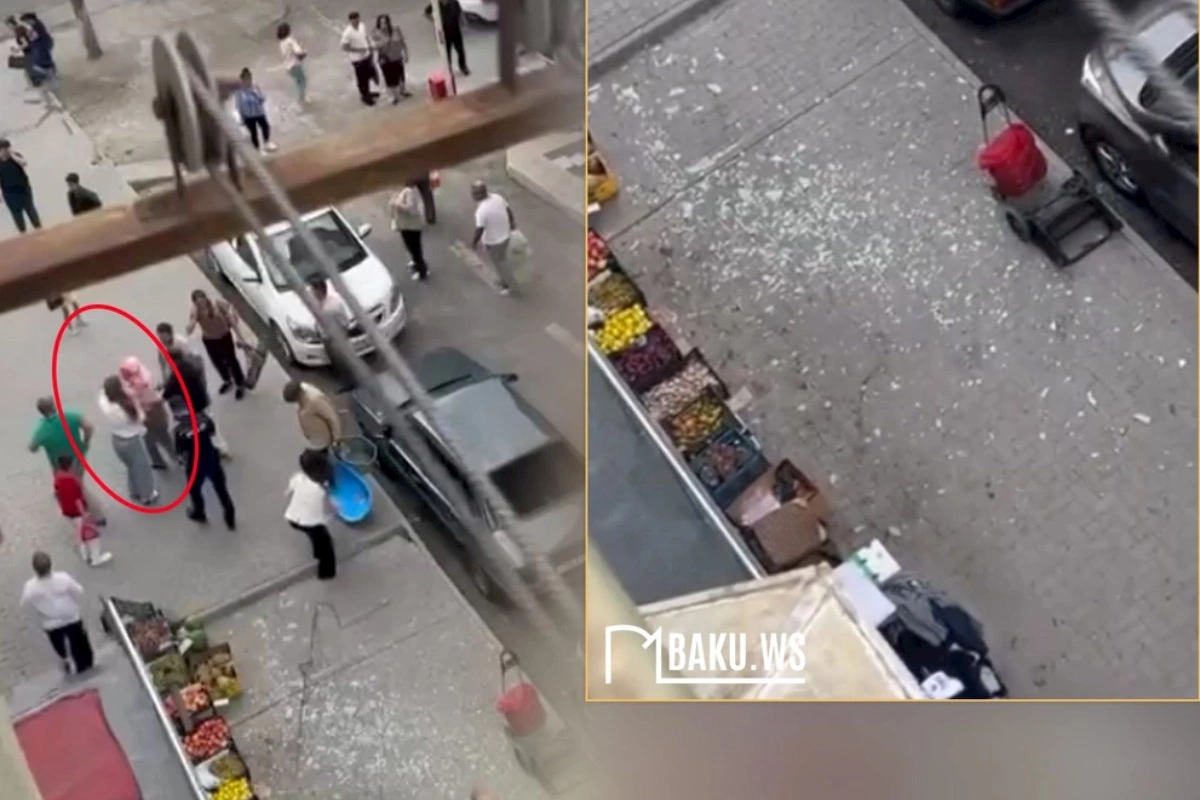 Xırdalanda şüşə balkon qırıldı, qadının başına düşdü