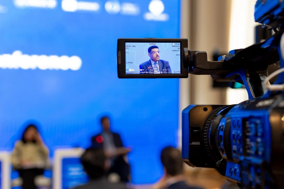 VII Ümumdünya Mədəniyyətlərarası Dialoq Forumuna həsr olunan mətbuat konfransı keçirilib - FOTOLAR