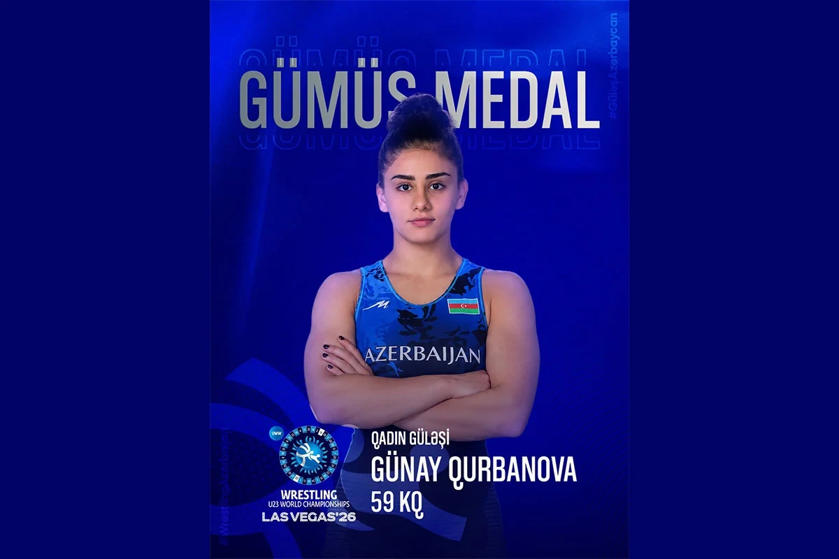 Azərbaycan güləşçisi Günay Qurbanova dünya çempionatında gümüş medal qazanıb