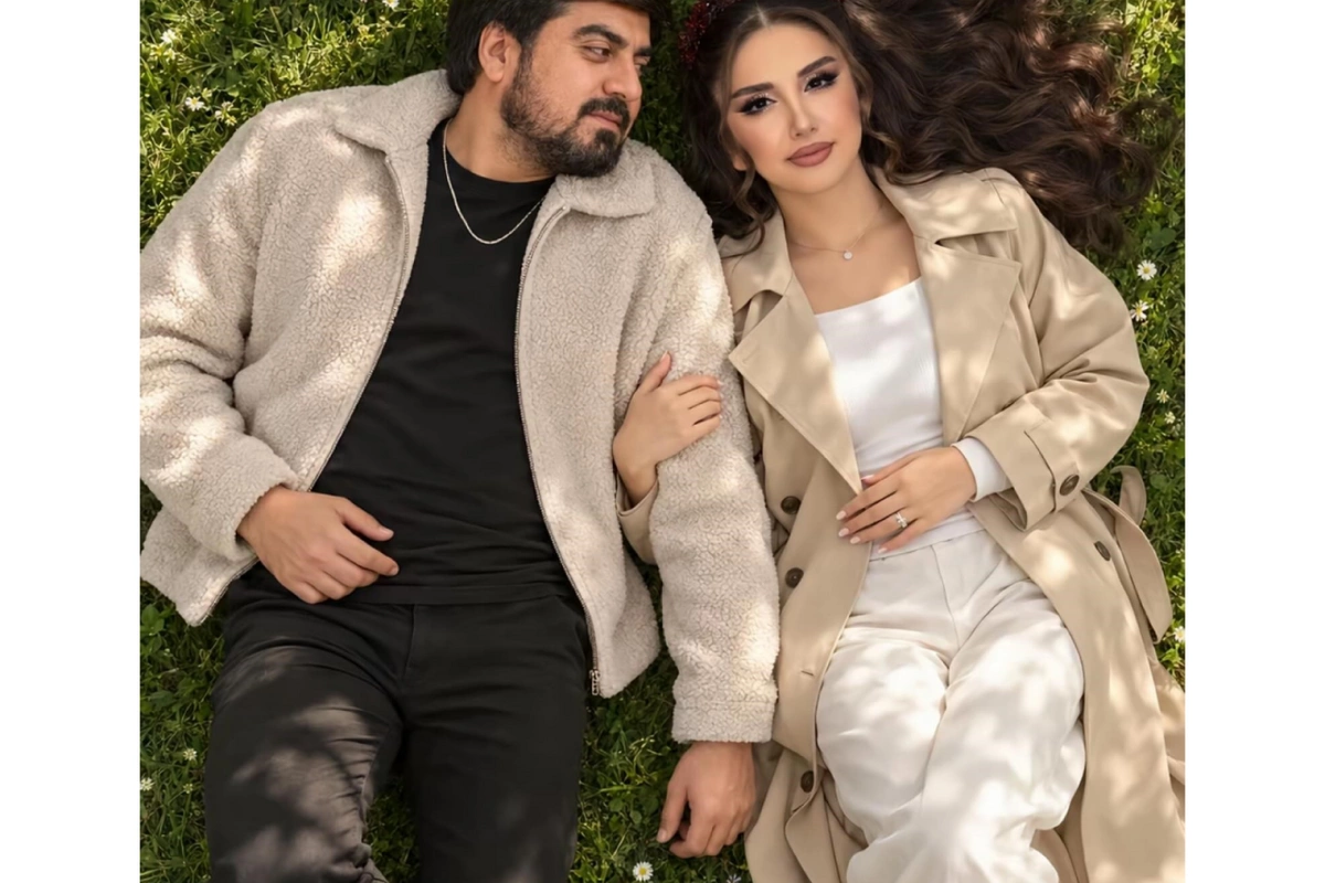 Yenicə ailə quran Pünhanın xanımı ilə romantik fotosu