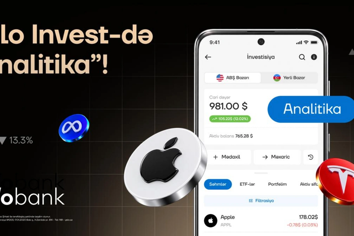 Yelo Invest-in yeni imkanı ilə portfelini daha yaxşı tanı!