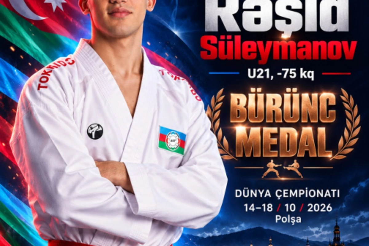 Azərbaycan karateçiləri dünya çempionatında 5 medal qazanıblar - FOTOLAR