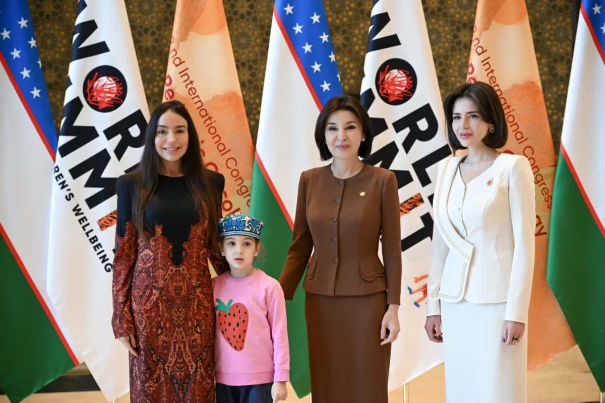 Leyla Əliyeva Səmərqənddə Uşaqların rifahına investisiya mövzusunda Ümumdünya Sammitinin açılışında - FOTOLAR