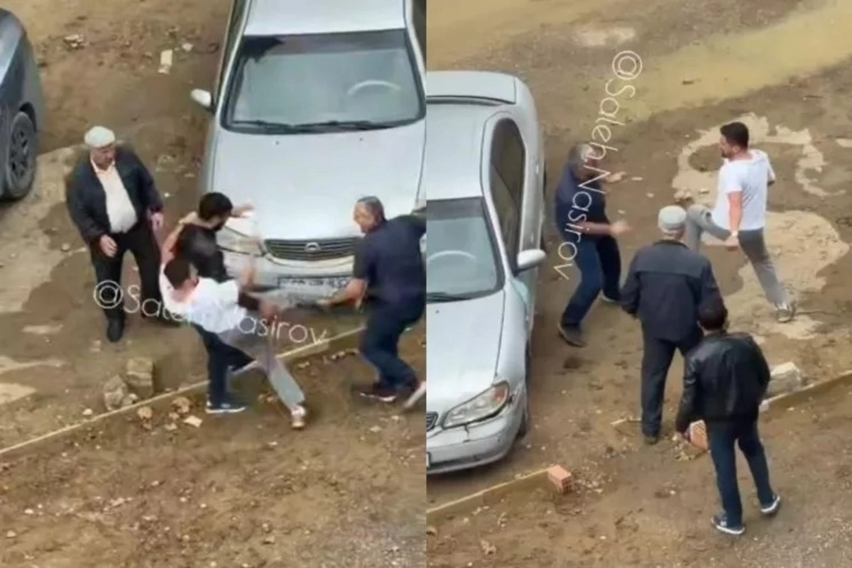 Bakıda sürücülər yer üstündə dalaşdı, saxlanılanlar var - VİDEO