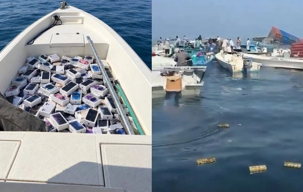 Hörmüzdə iPhone daşıyan gəmi batdı - qayıqlarla daşıdılar