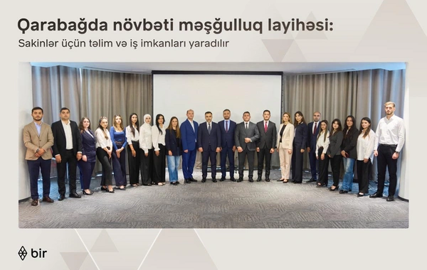 Bir ekosistemi Qarabağ sakinləri üçün yeni məşğulluq layihəsinə start verib