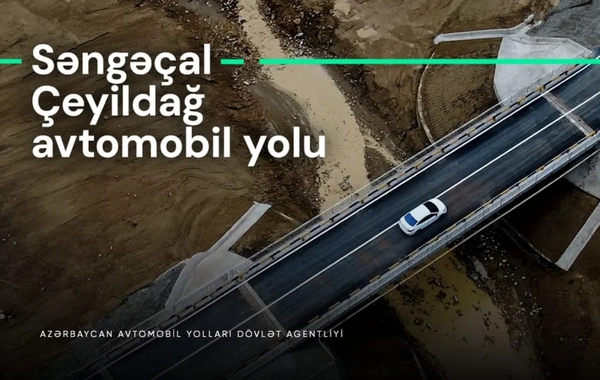 Qaradağda sel nəticəsində dağılmış körpünün yerində yenisi tikilib
