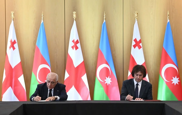 Siqnaxi şəhərində Azərbaycan-Gürcüstan sənədləri imzalanıb - FOTO