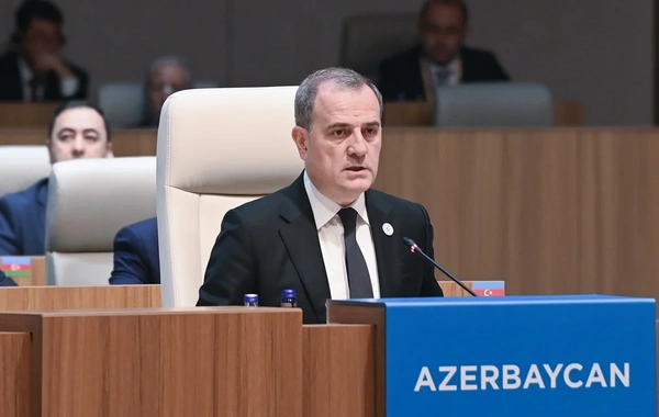 Ceyhun Bayramov TDT-nin Zirvə görüşündə Zəngəzur dəhlizinin reallaşdırılmasının əhəmiyyətindən danışıb - FOTOLAR